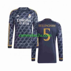 Camisolas de futebol Real Madrid Jude Bellingham 5 Equipamento Alternativa 2023/24 Manga Comprida